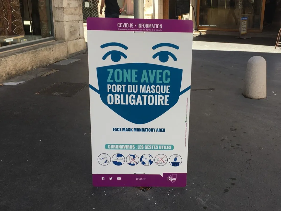 Le port du masque en extérieur de nouveau obligatoire dans plusieurs villes de Côte-d’Or